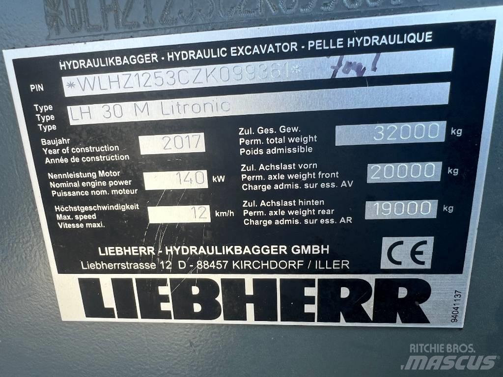 Liebherr LH30M Gravemaskiner for avfallshåndtering