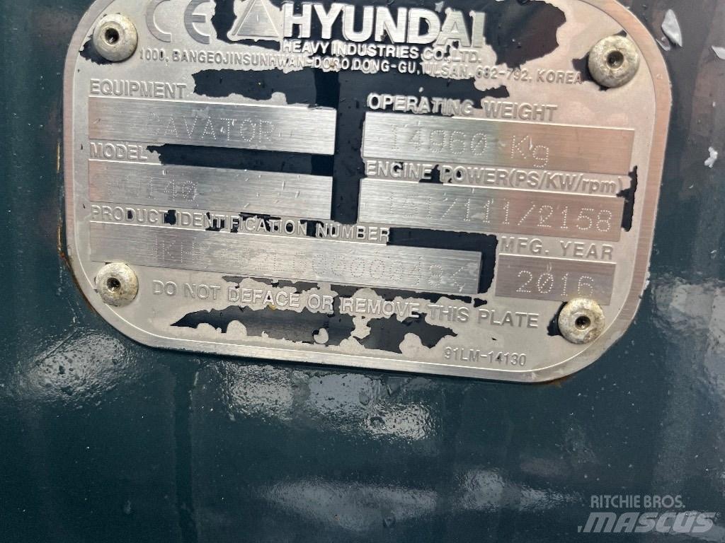 Hyundai HW140 Hjulgravere