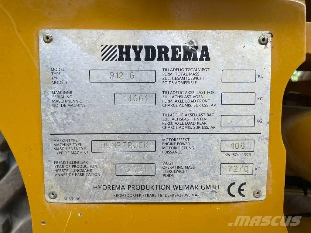 Hydrema 912 G Rammestyrte Dumpere