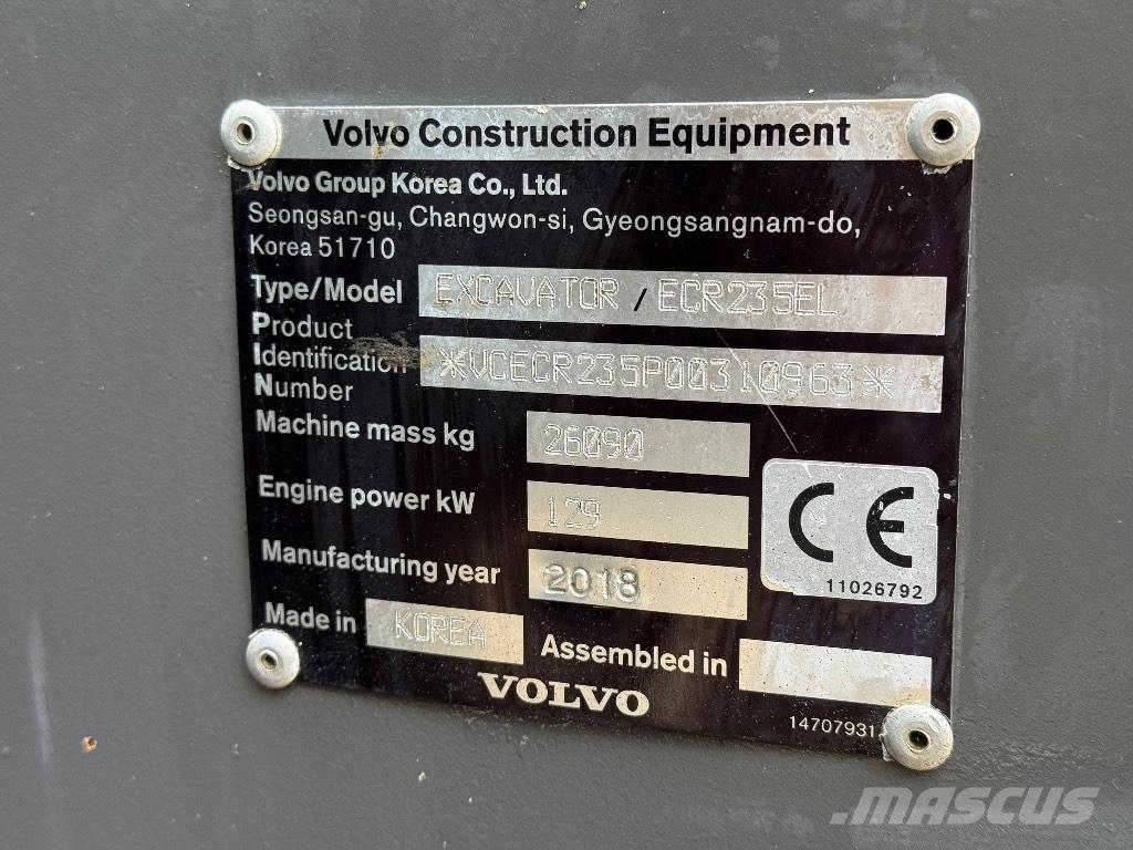 Volvo ECR 235 EL Beltegraver