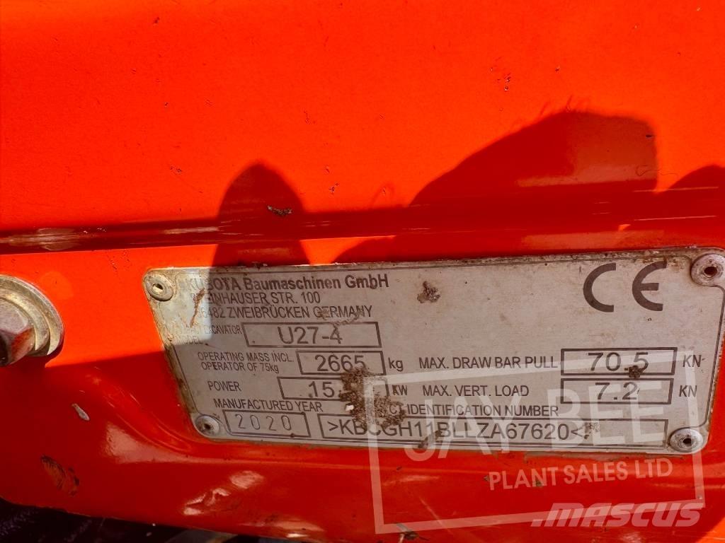 Kubota U 27-4 Minigravere <7t