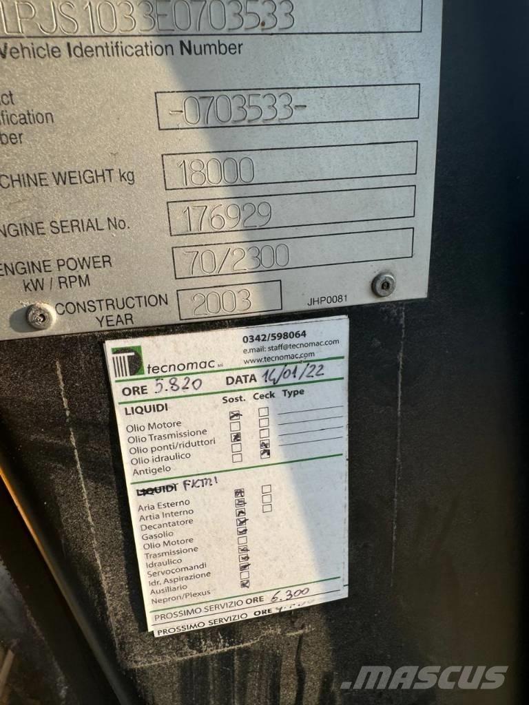 JCB JS 180 Beltegraver
