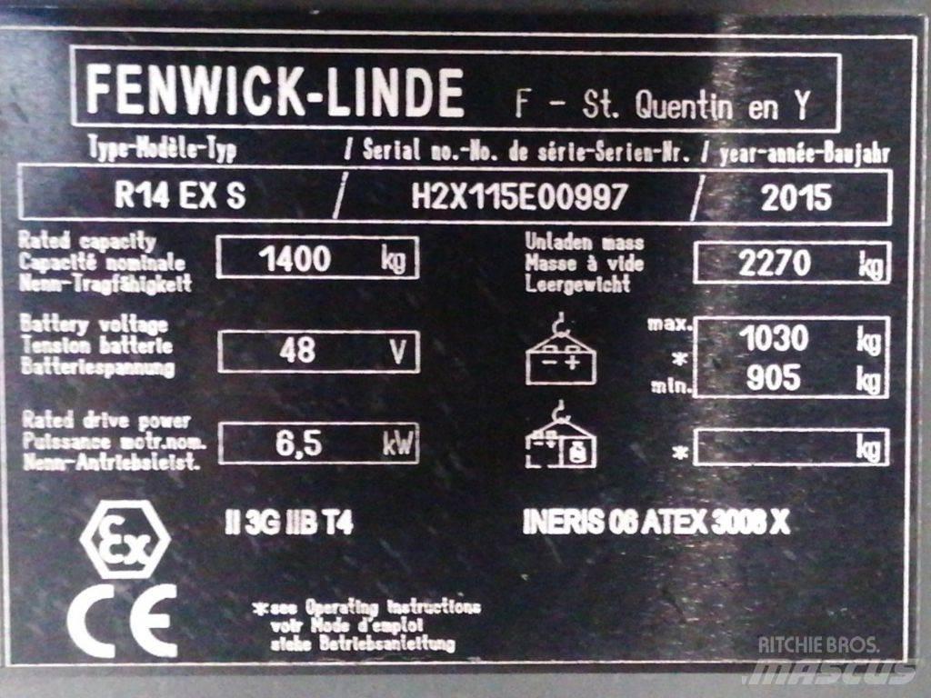 Linde R14 EX S Skyvemasttruck