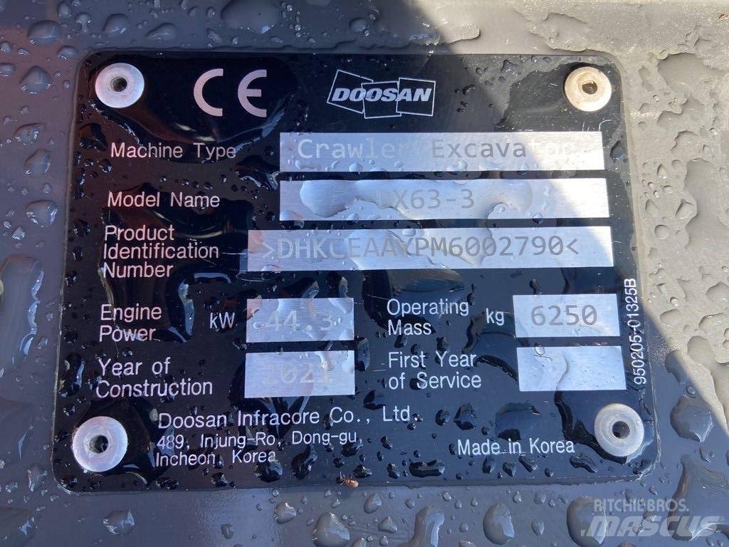 Doosan DX63-3 Beltegraver
