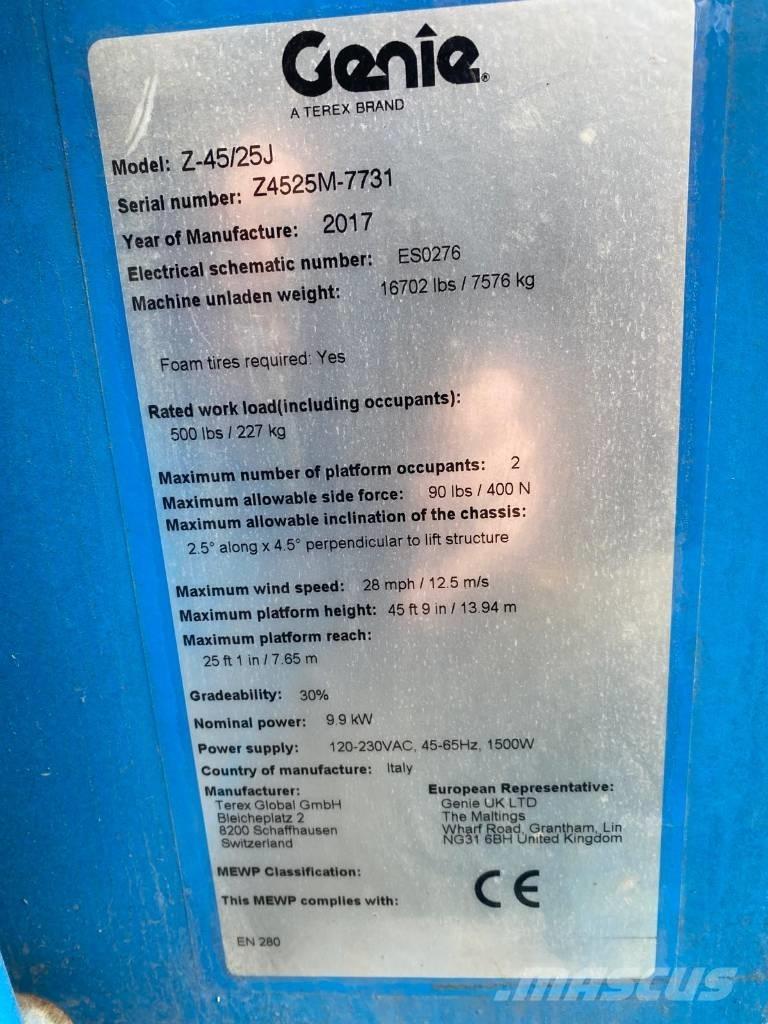 Genie Z 45/25 J BI Leddede bomlifter
