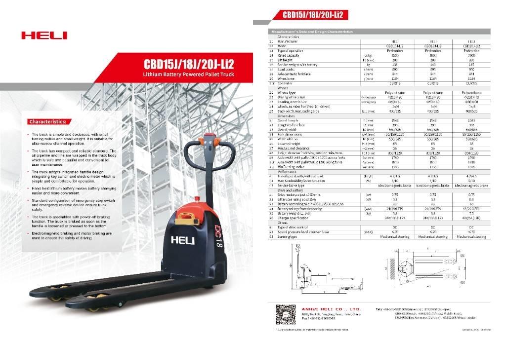 Heli CBD20 Lavtløftende truck