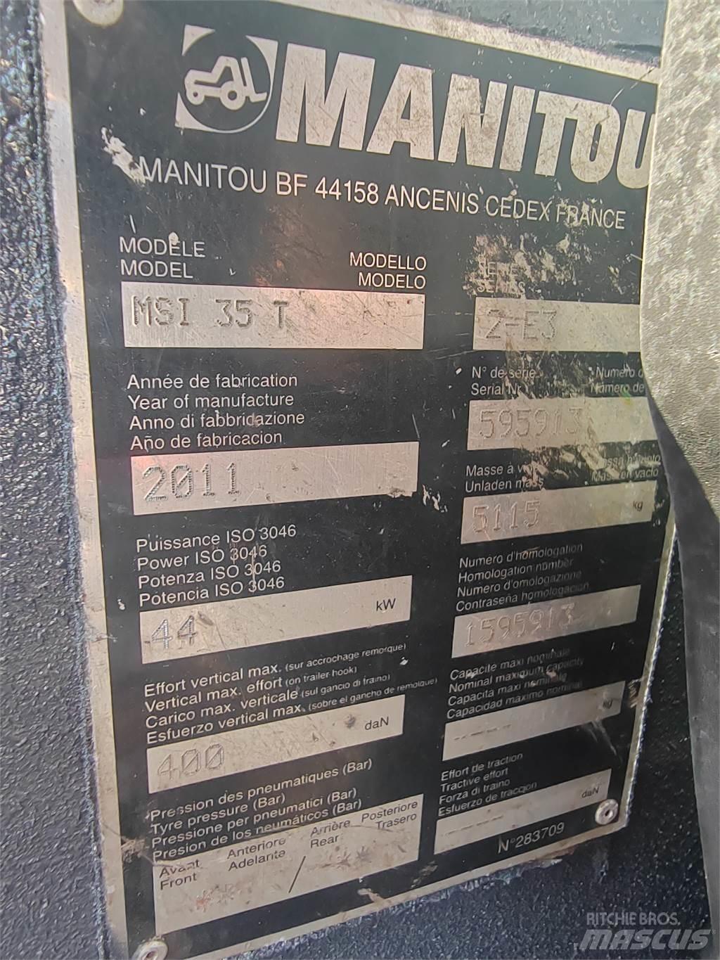 Manitou MSI35T Terrenggående gaffeltruck