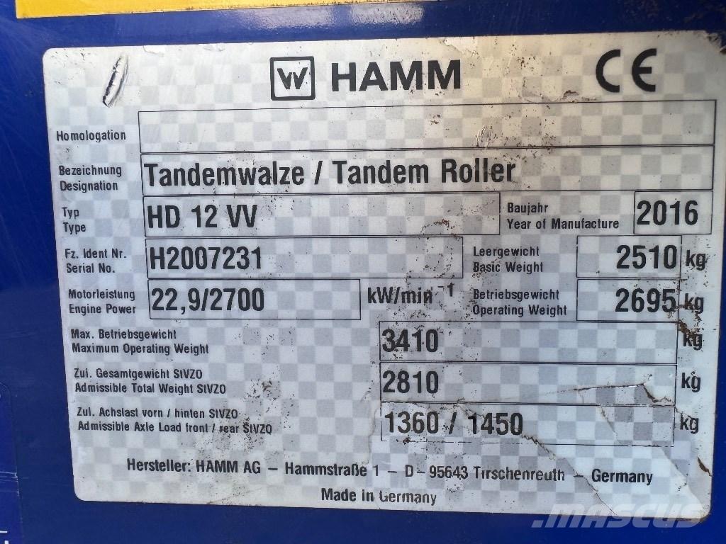 Hamm HD 12 VV Tandem Valser