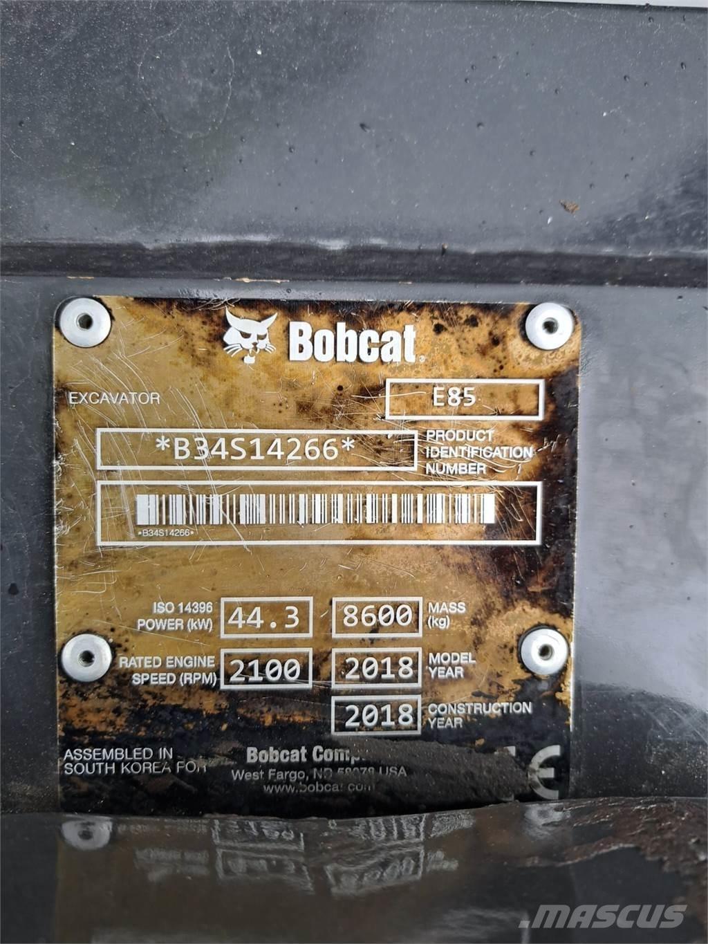 Bobcat E85 Minigravere <7t