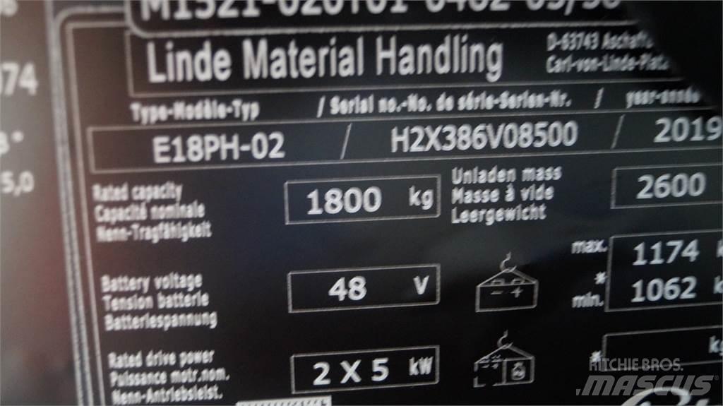 Linde E18PH Elektriske trucker