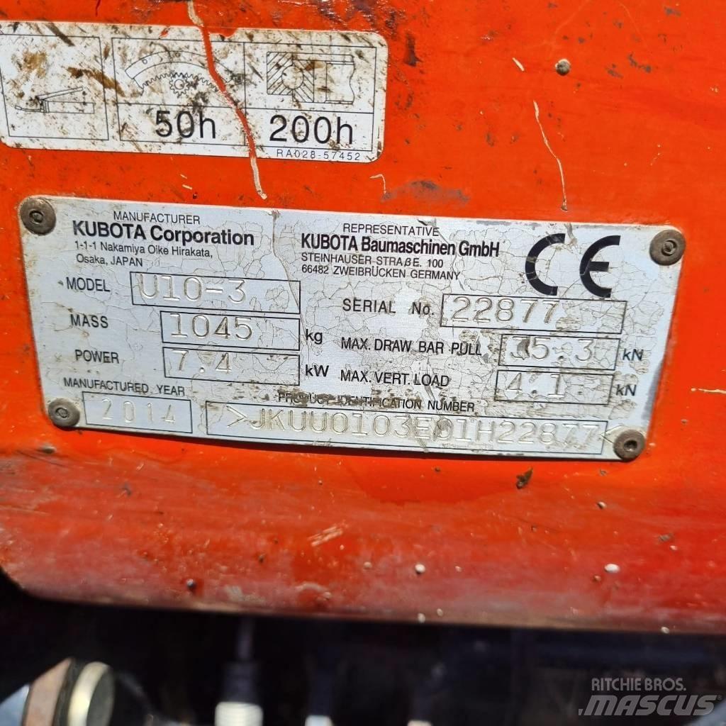 Kubota U 10-3a Minigravere <7t