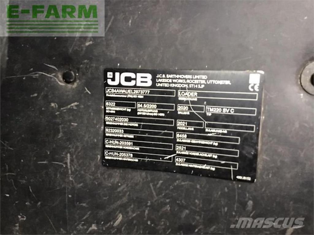 JCB tm 220 Teleskoplastere for Landbruk