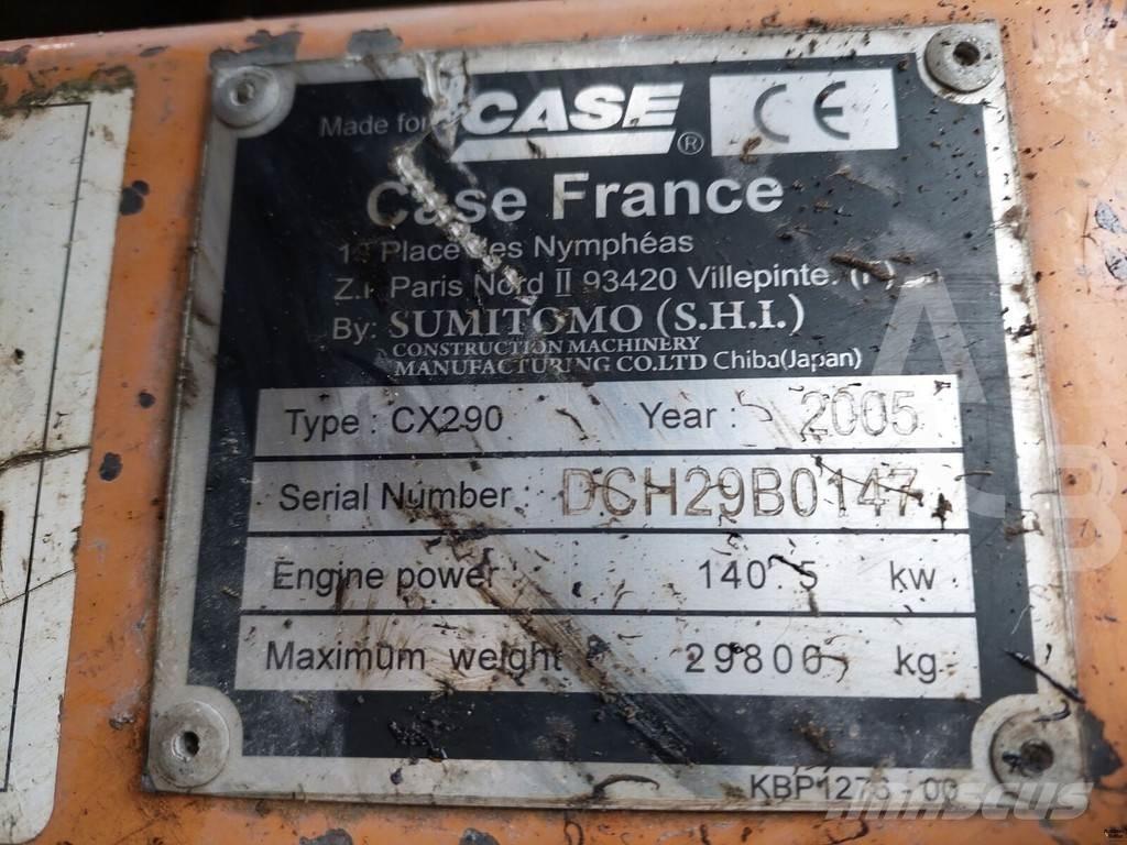 CASE CX 290 Beltegraver