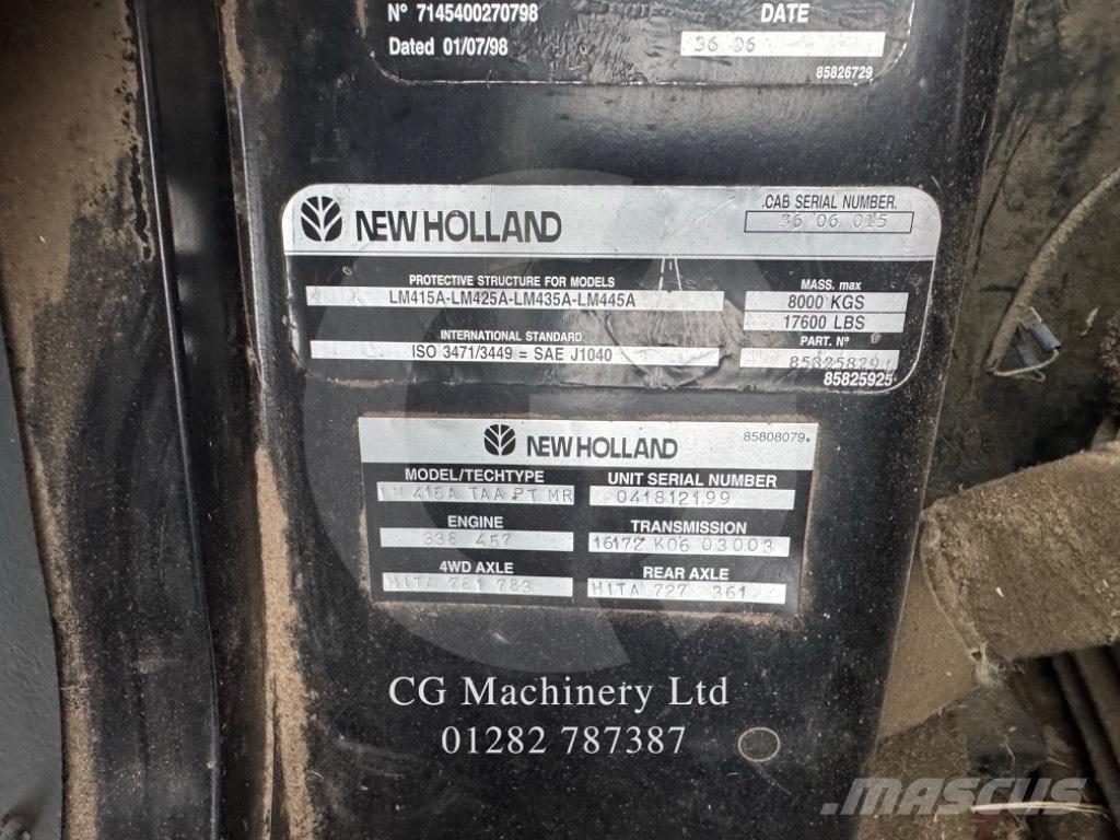 New Holland LM 415 A Teleskoplastere for Landbruk