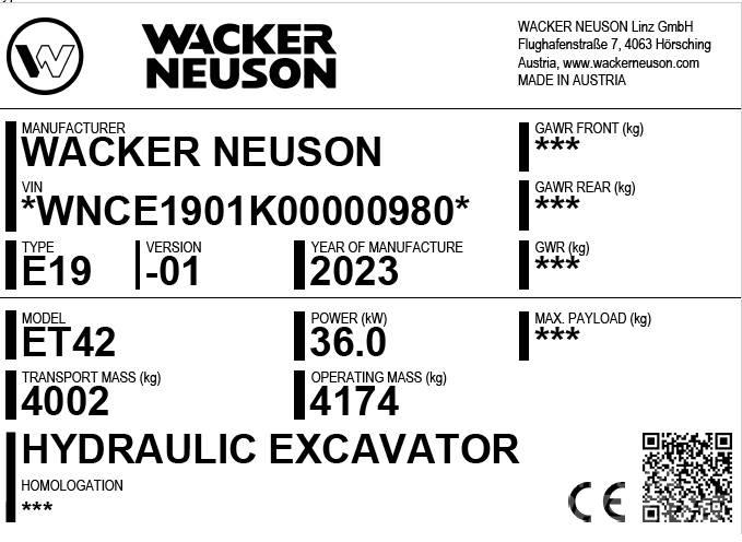 Wacker Neuson ET42 Beltegraver