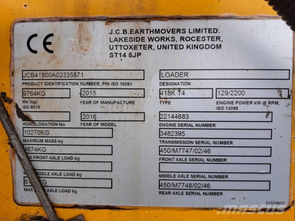 JCB 418 K Hjullastere