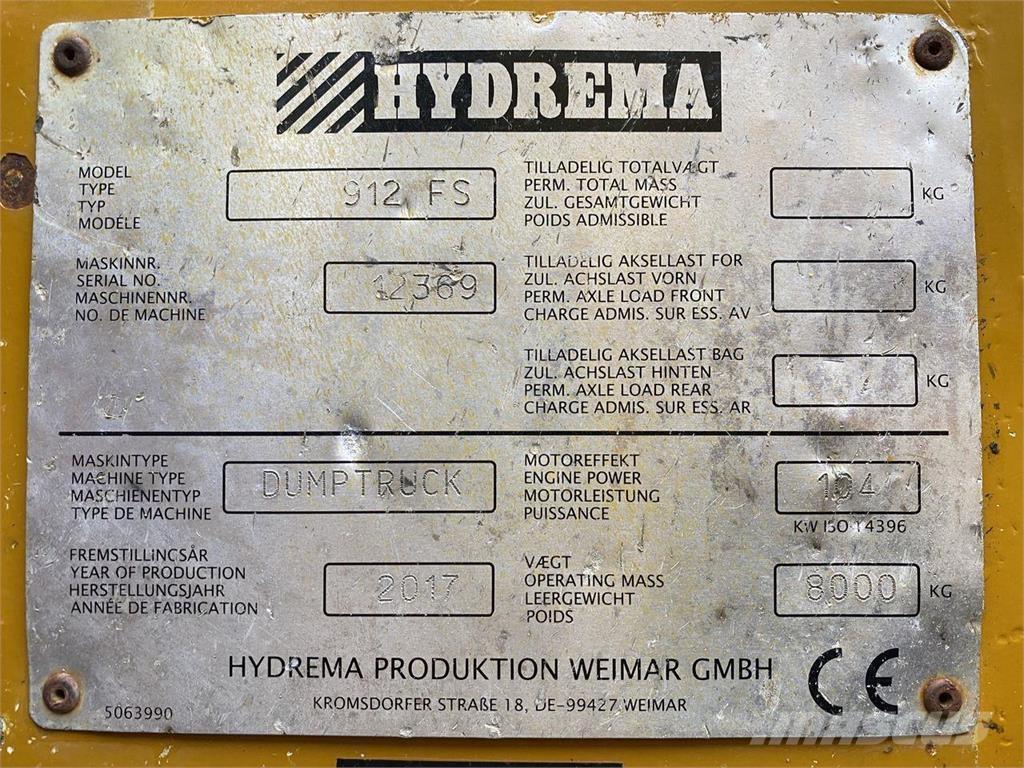 Hydrema 912FS Mini dumpere