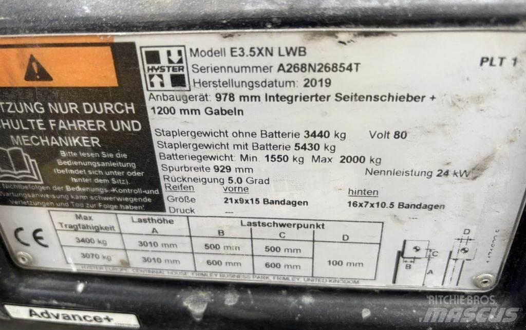 Hyster E 3.5 XN LWB Elektriske trucker