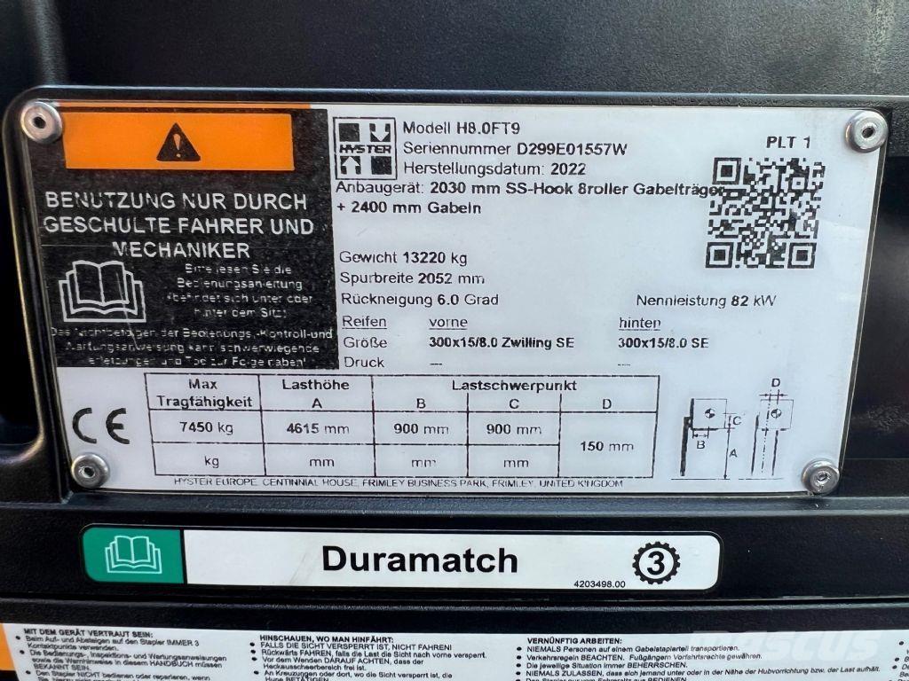 Hyster H 8.0 FT9 Diesel Trucker