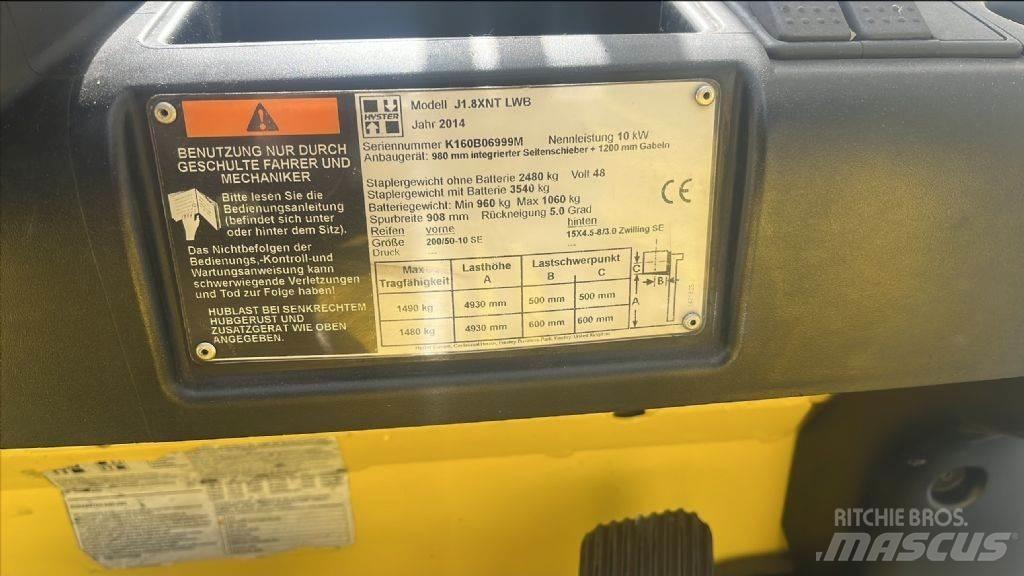 Hyster J 1.8 XNT Elektriske trucker