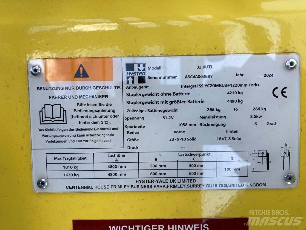 Hyster J 2.0 UTL Elektriske trucker
