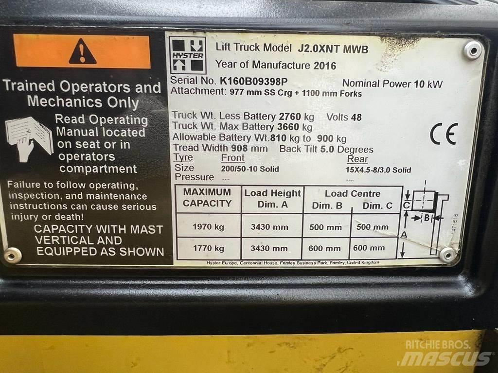 Hyster J 2.0 XNT Elektriske trucker