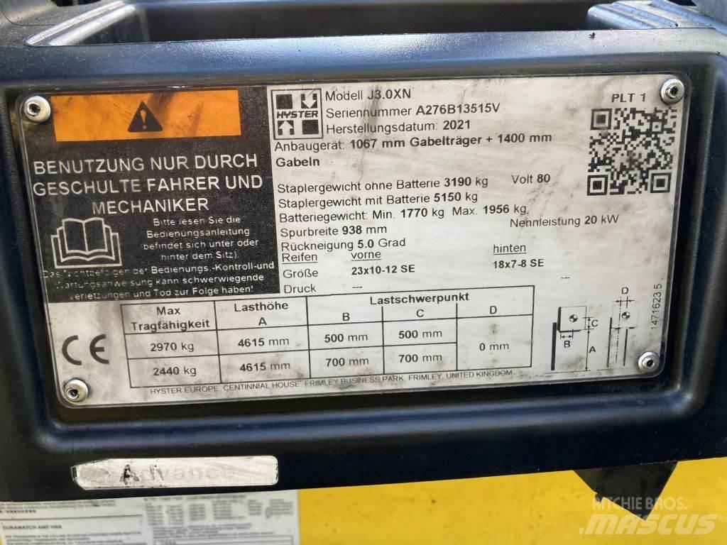 Hyster J 3.0 XN Elektriske trucker