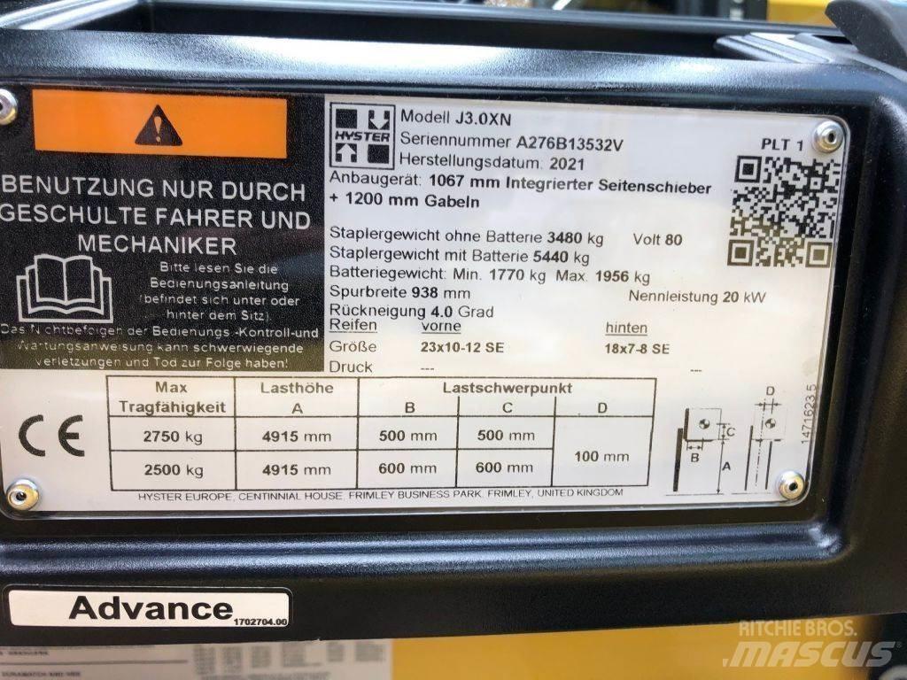 Hyster J 3.0 XN Elektriske trucker