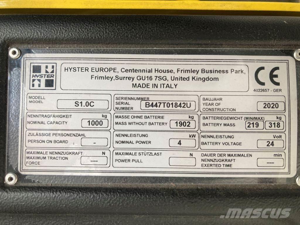 Hyster S 1.0 C Ledestablere