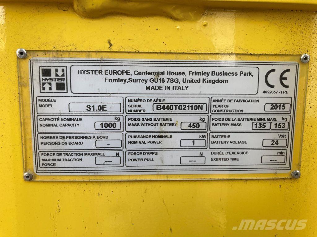 Hyster S 1.0E Ledestablere
