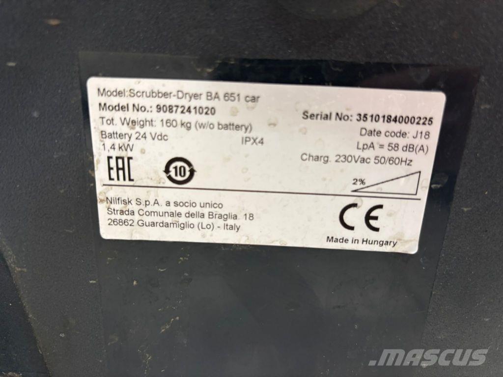 Nilfisk BA 651 Feiemaskiner