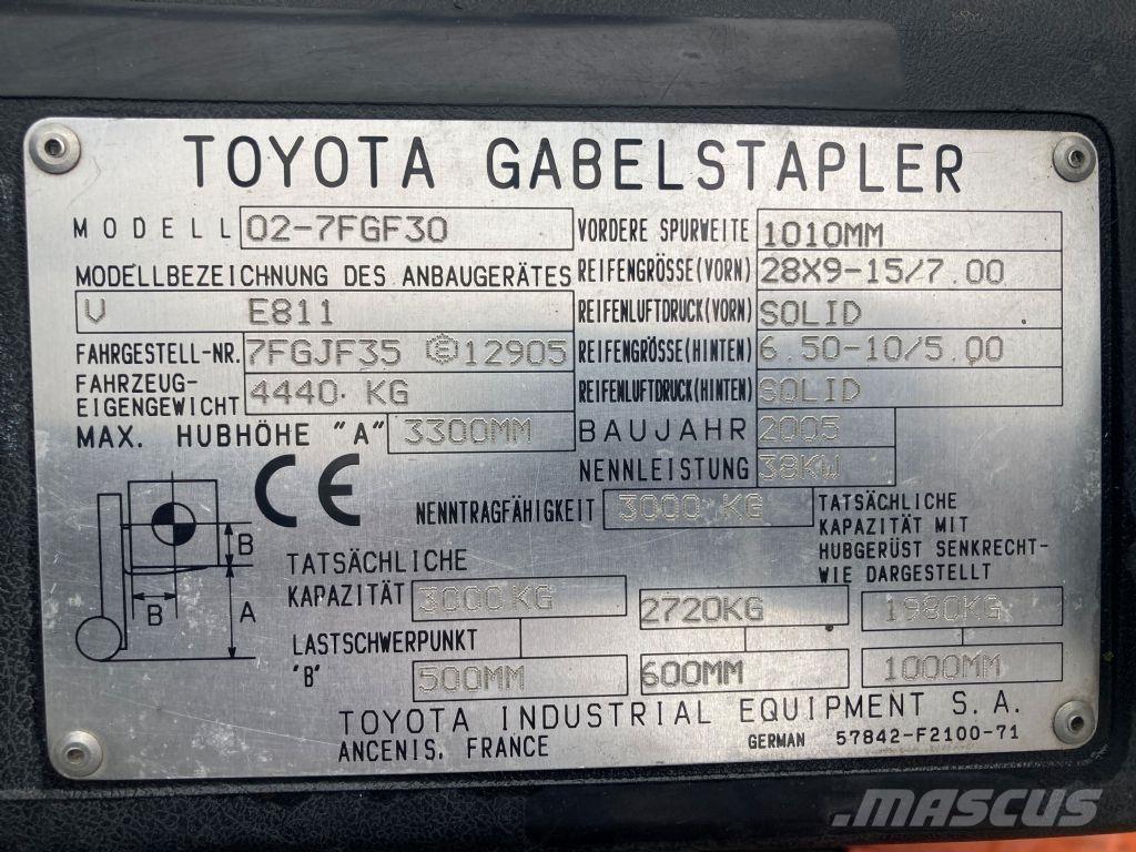 Toyota 02-7FGF30 Propan trucker