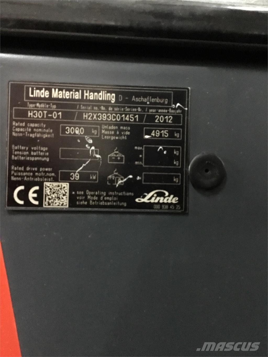 Linde H 30 T 01 Propan trucker