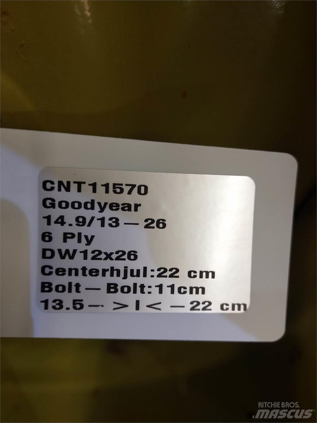  26 14.9/13-26 Dekk, hjul og felger