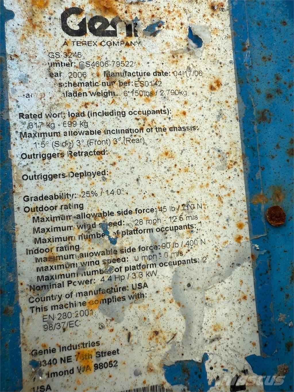 Genie GS3246 Sakselifter