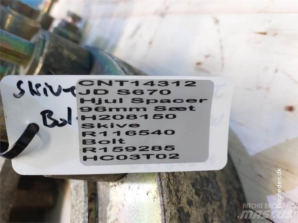 John Deere S670 Dekk, hjul og felger