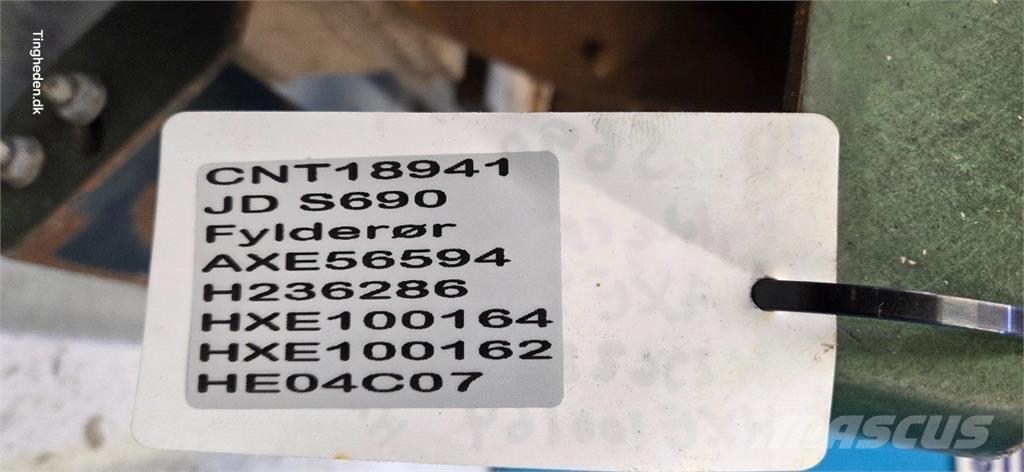 John Deere S690 Skurtresker tilbehør