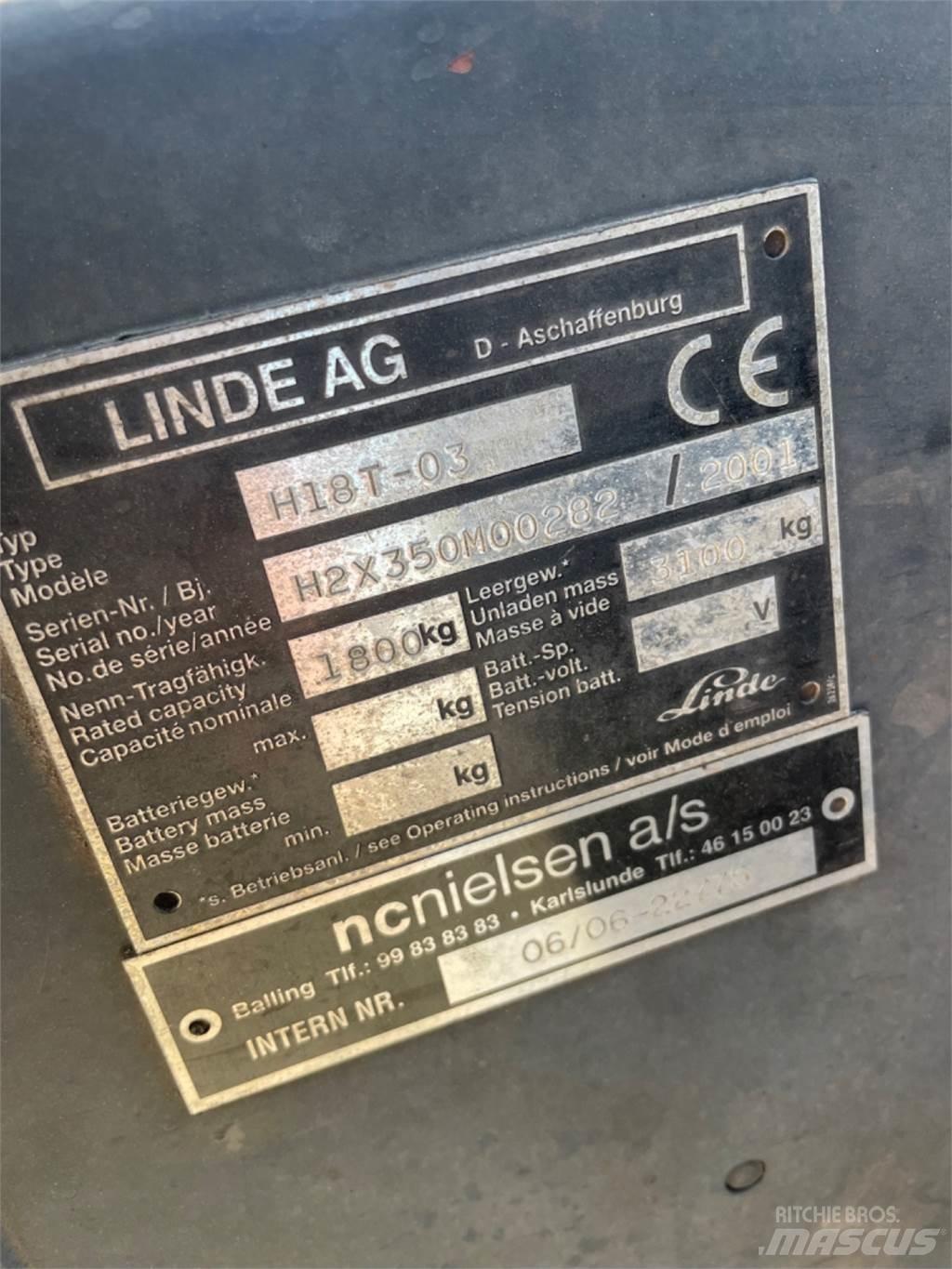 Linde H18T Propan trucker