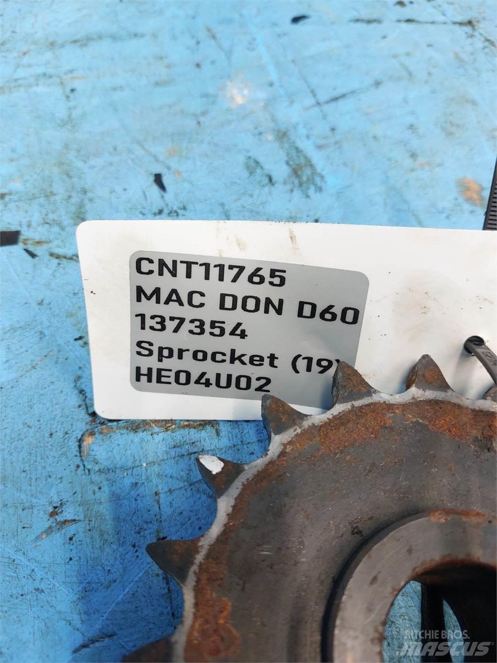 MacDon D60 Skurtresker tilbehør