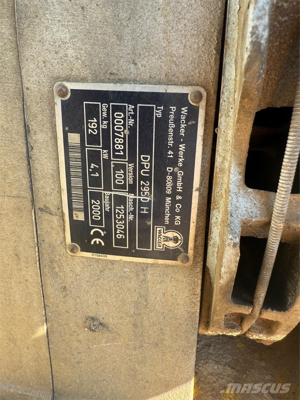 Wacker DPU2950 Vibroplater