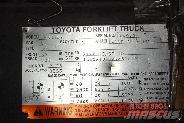 Toyota 7FGCU20 Gaffeltrucker - Annet