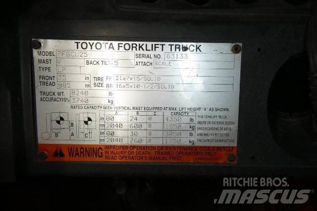 Toyota 7FGCU25 Gaffeltrucker - Annet