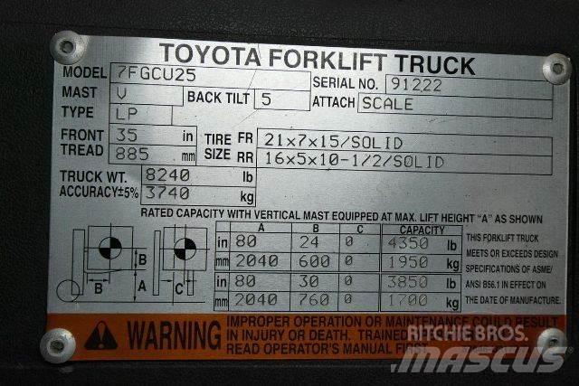 Toyota 7FGCU25 Gaffeltrucker - Annet
