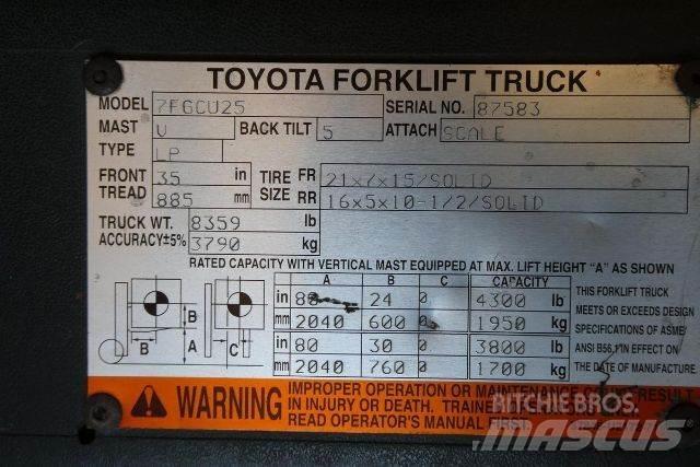 Toyota 7FGCU25 Gaffeltrucker - Annet