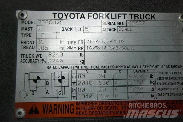 Toyota 7FGCU25 Gaffeltrucker - Annet
