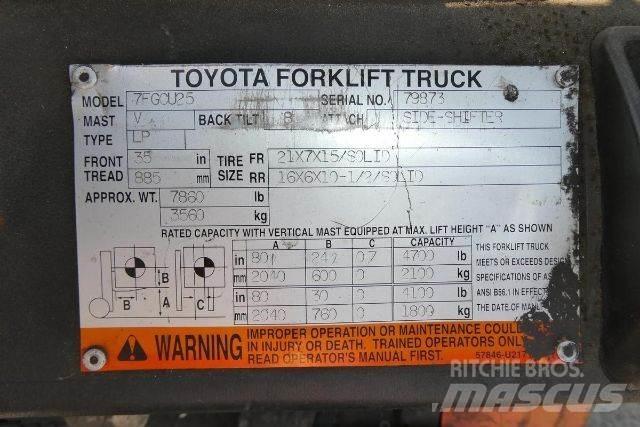 Toyota 7FGCU25 Gaffeltrucker - Annet