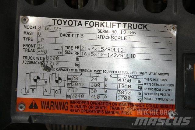 Toyota 8FGCU25 Gaffeltrucker - Annet