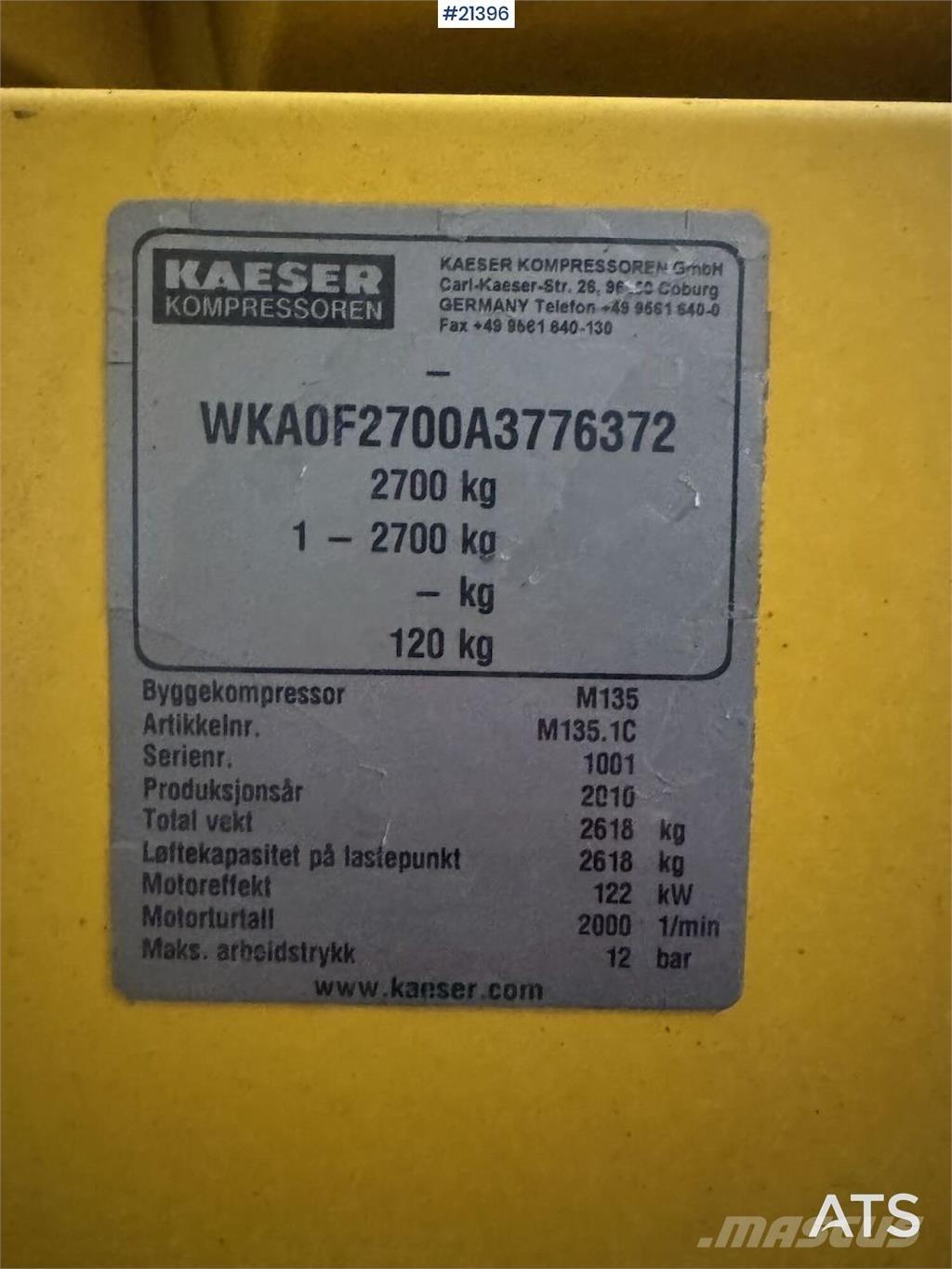 Kaeser M135 Kompressorer