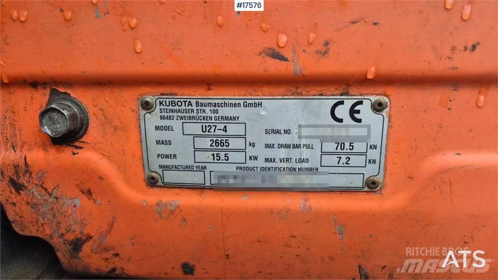 Kubota U27-4 Minigravere <7t