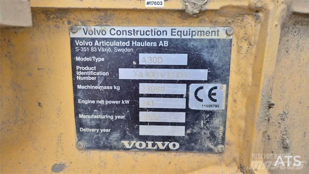 Volvo A30D Rammestyrte Dumpere